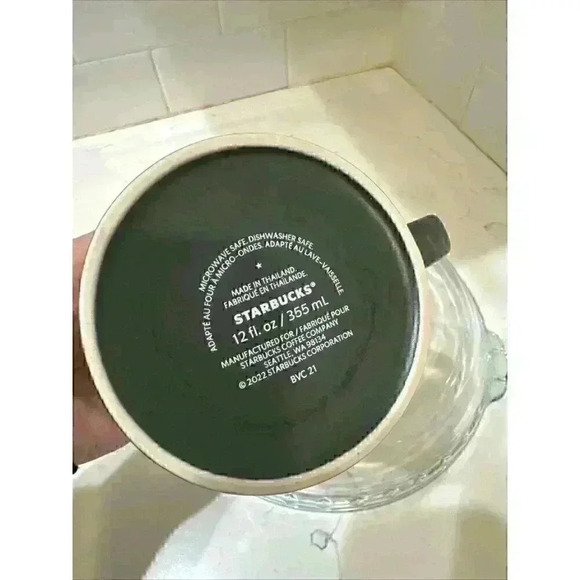 Copper and Green Starbucks Coffee Tea Mug 12oz Dishwasher Safe Swirl Wave Mug - Picture 13 of 14